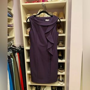 Gorgeous Calvin Klein dark purple sheath dress